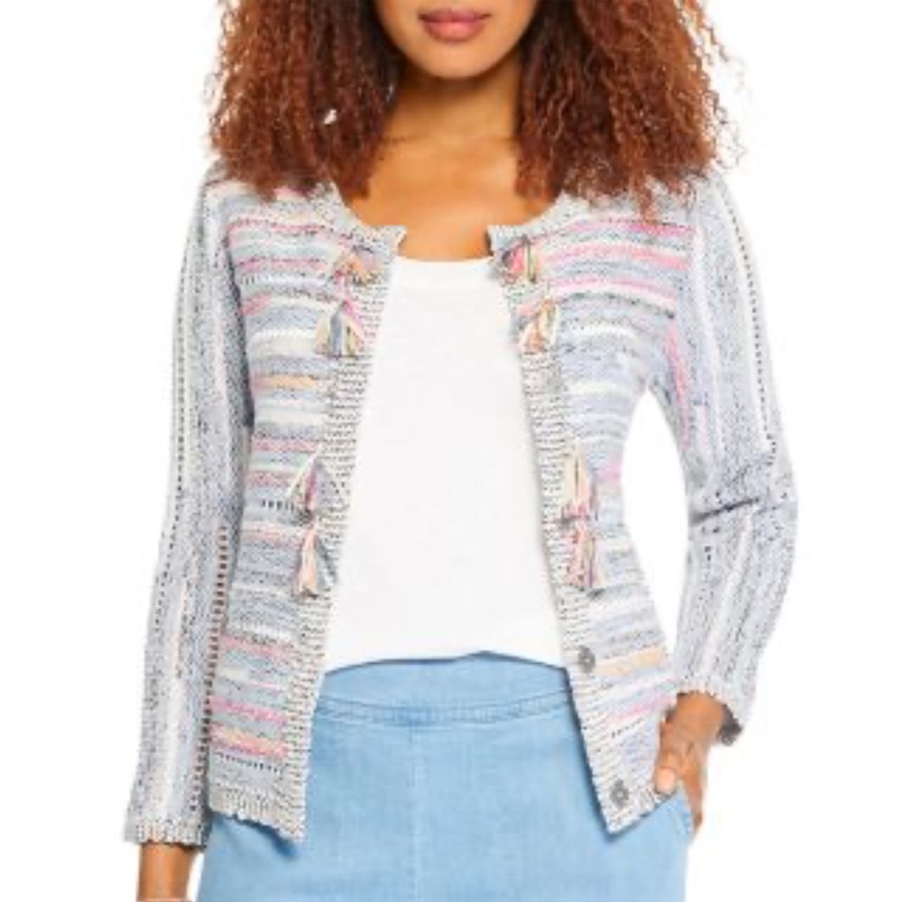 Nic+Zoe Taffy Cardigan Striped Jacket